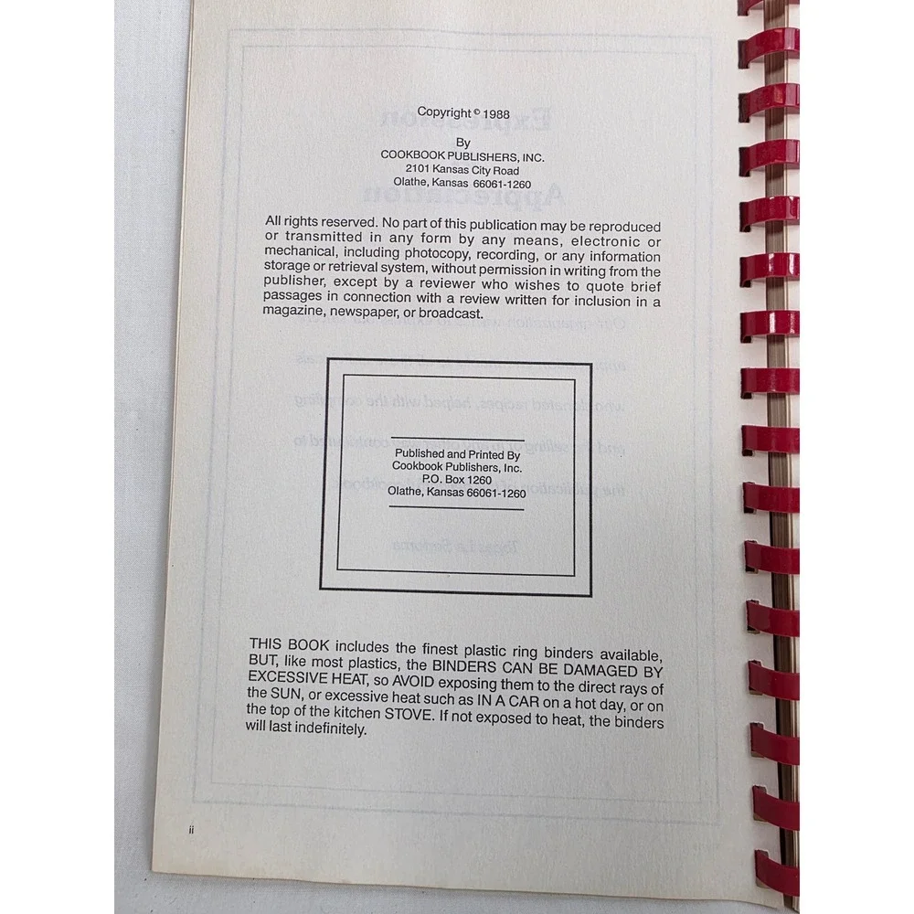 VINTAGE Food for my Household Cookbook Spiral Bound Topaz Lake Nevada La Sertoma